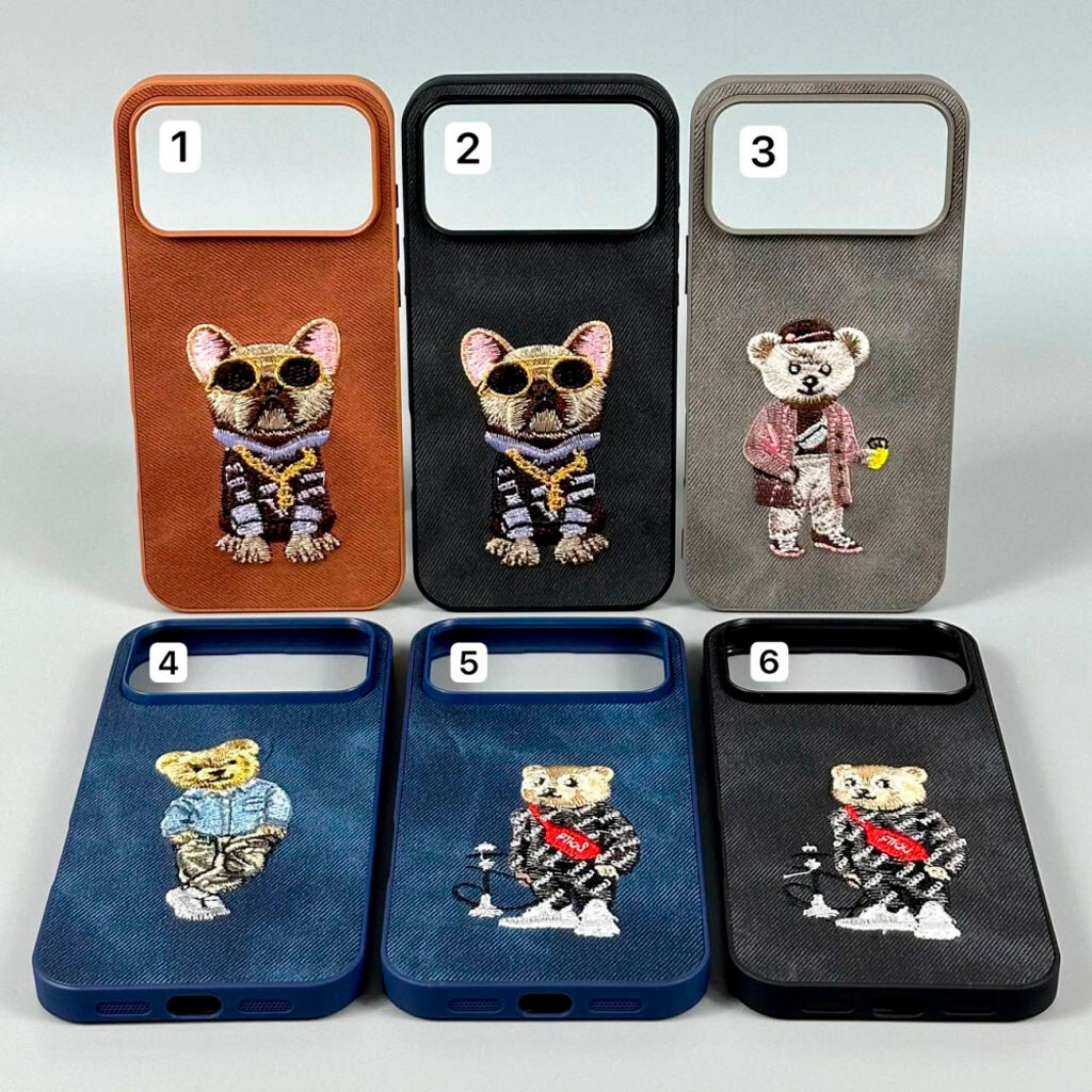 Чохол (накладка) Samsung Galaxy A36 5G / Galaxy A56 5G, Teddy Bear Embroidered, Графітовий - № 8 Чохол (накладка) Samsung Galaxy A36 5G / Galaxy A56 5G, Teddy Bear Embroidered, Графітовий - № 8