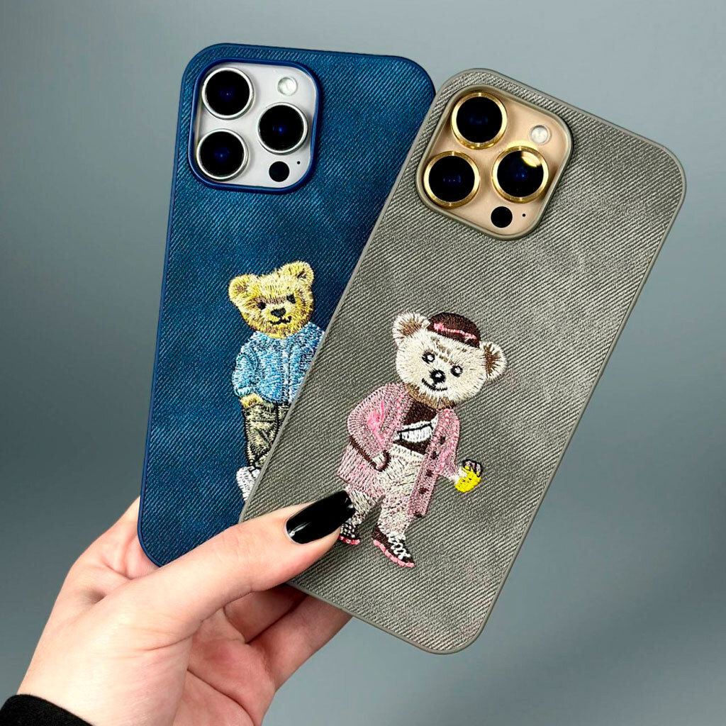 Чехол (накладка) Samsung A276 Galaxy A27, Teddy Bear Embroidered, Коричневый - № 4 Чехол (накладка) Samsung A276 Galaxy A27, Teddy Bear Embroidered, Коричневый - № 4