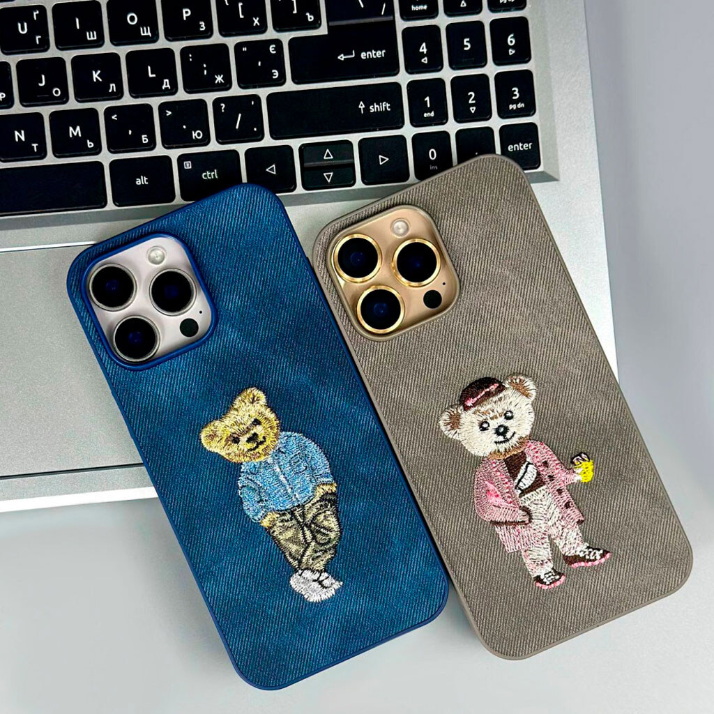 Чехол (накладка) Samsung A276 Galaxy A27, Teddy Bear Embroidered, Коричневый - № 5 Чехол (накладка) Samsung A276 Galaxy A27, Teddy Bear Embroidered, Коричневый - № 5