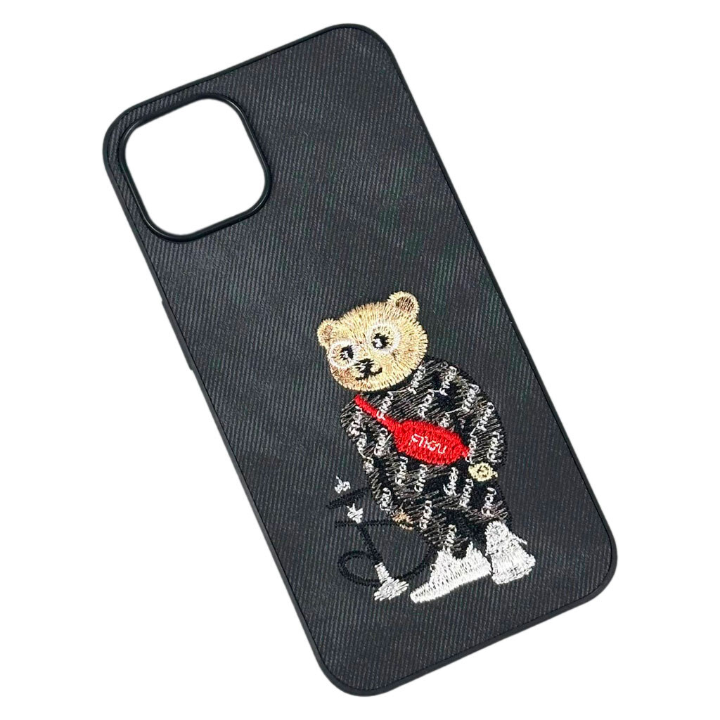 Чохол (накладка) Xiaomi Redmi Note 13R, Teddy Bear Embroidered, Графітовий - № 1 Чохол (накладка) Xiaomi Redmi Note 13R, Teddy Bear Embroidered, Графітовий - № 1