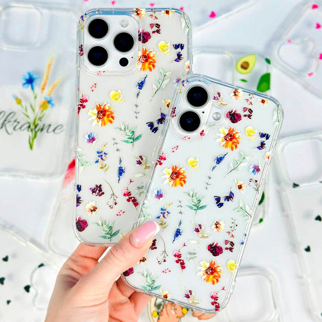 Чехол (накладка) Apple iPhone 15 Pro, Transparent Print Mix, Flowers, Прозрачный - № 2 Чехол (накладка) Apple iPhone 15 Pro, Transparent Print Mix, Flowers, Прозрачный - № 2