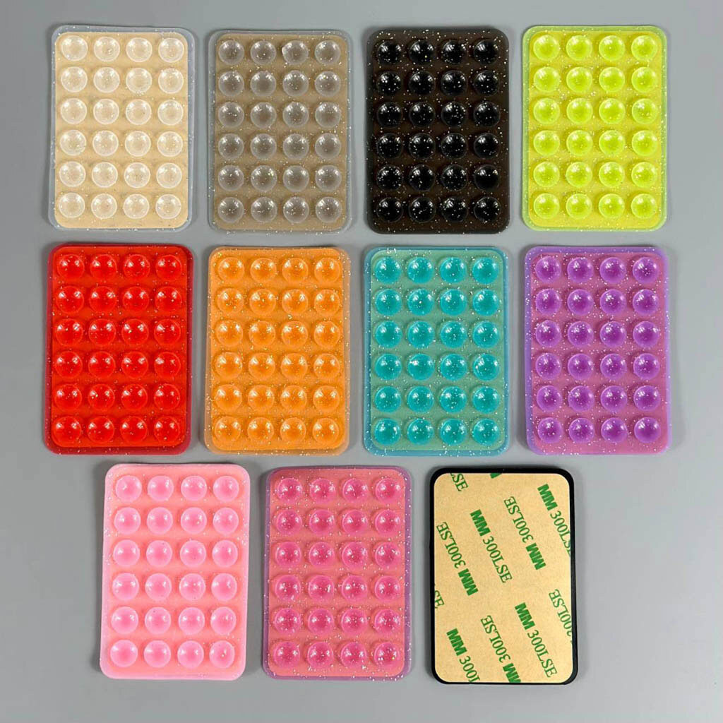 Держатель-присоска Sticker Side Silicone Glitter, Салатовый - № 8 Держатель-присоска Sticker Side Silicone Glitter, Салатовый - № 8