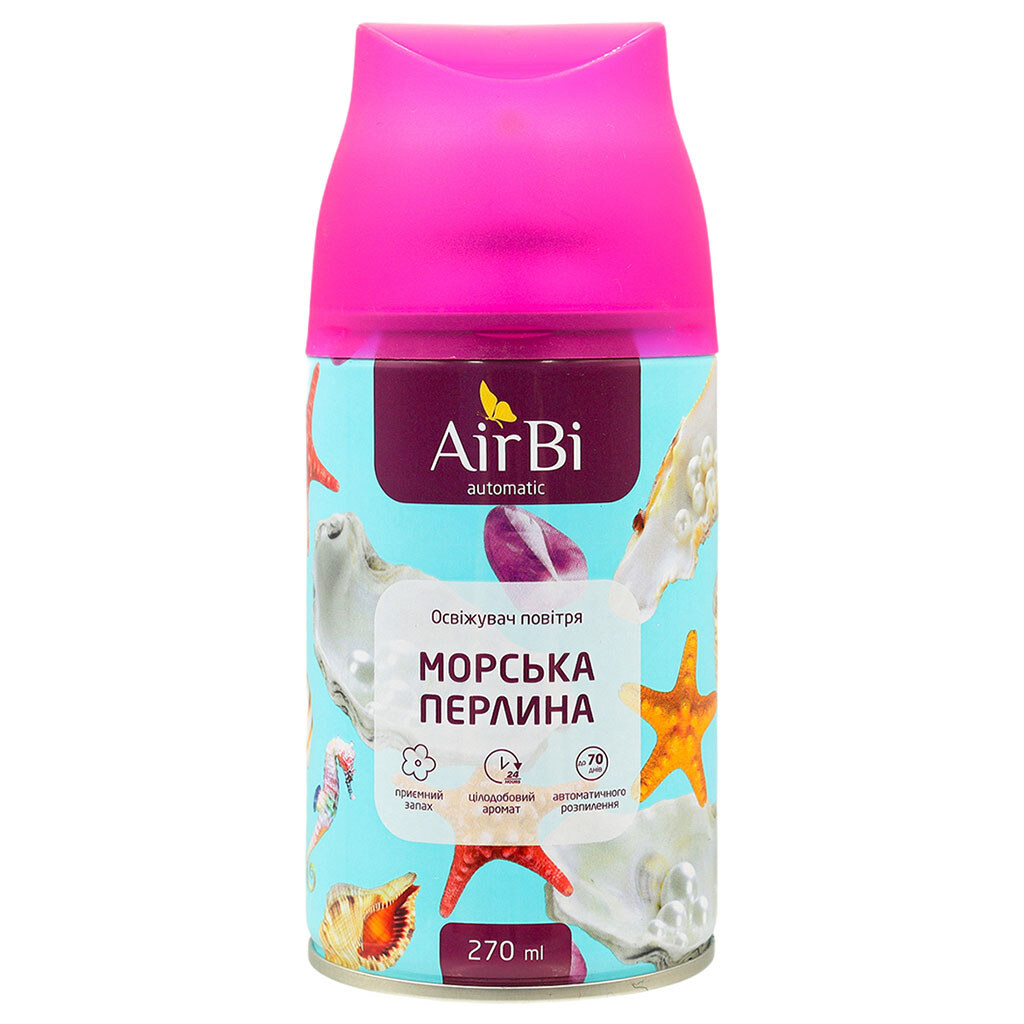 Баллон сменный для автораспылителя AirBi auto "Морская жемчужина", 270 мл. - № 1 Баллон сменный для автораспылителя AirBi auto "Морская жемчужина", 270 мл. - № 1