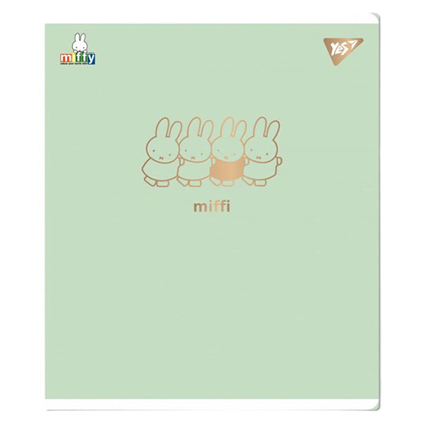 Зошит шкільний в клітинку серія "Gold Miffy", 12 аркушів, Yes - № 1 Зошит шкільний в клітинку серія "Gold Miffy", 12 аркушів, Yes - № 1