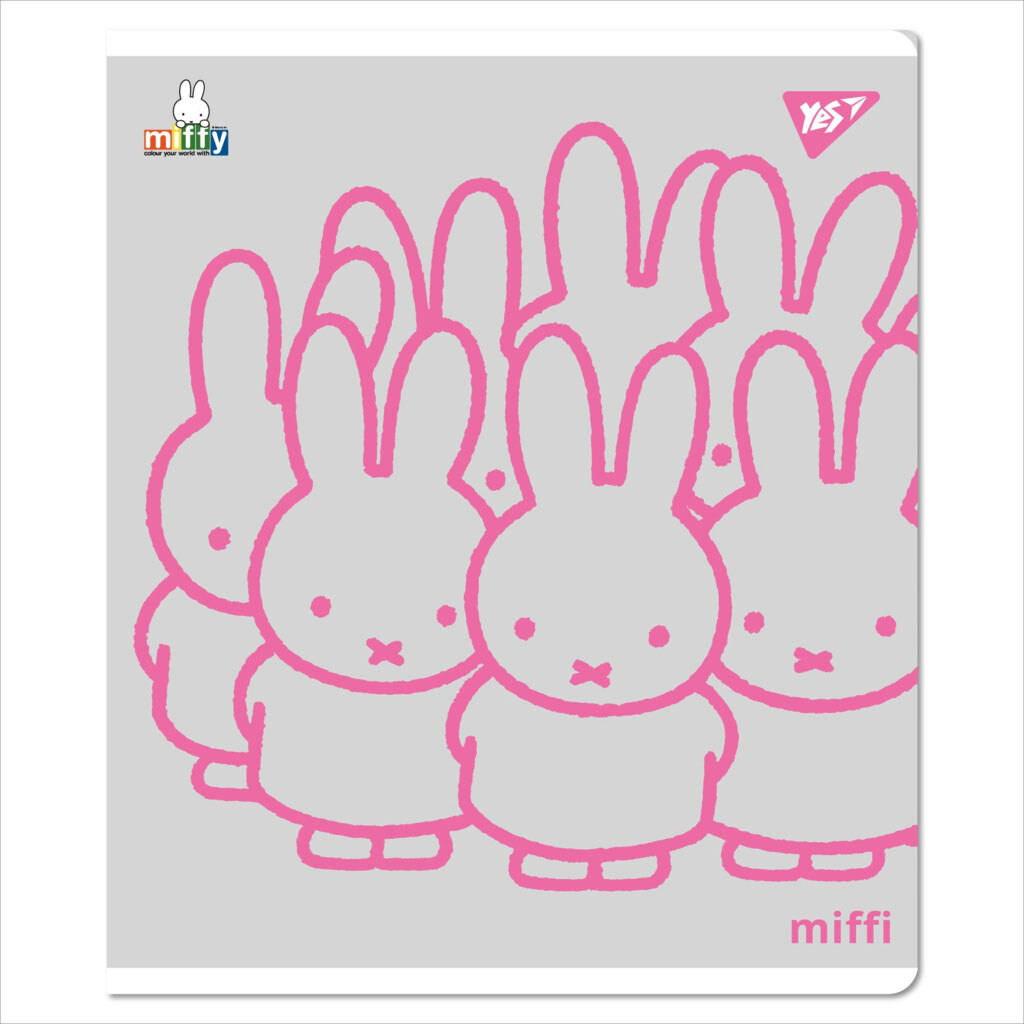 Зошит шкільний в косу лінію серія "Gold Miffy", 12 аркушів, Yes - № 2 Зошит шкільний в косу лінію серія "Gold Miffy", 12 аркушів, Yes - № 2
