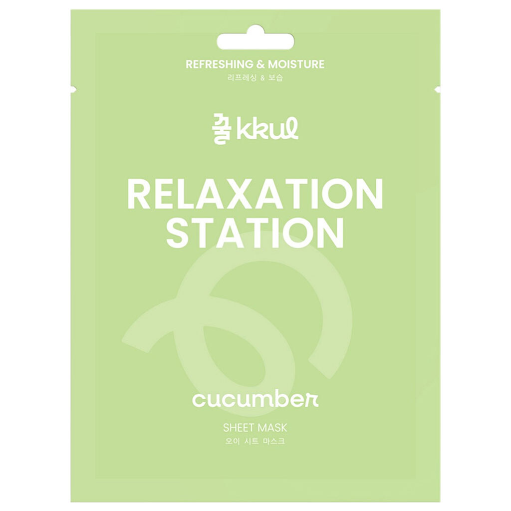 Маска для обличчя тканинна Kkul Relaxation Station з екстрактом огірка, 25 мл - № 1 Маска для обличчя тканинна Kkul Relaxation Station з екстрактом огірка, 25 мл - № 1