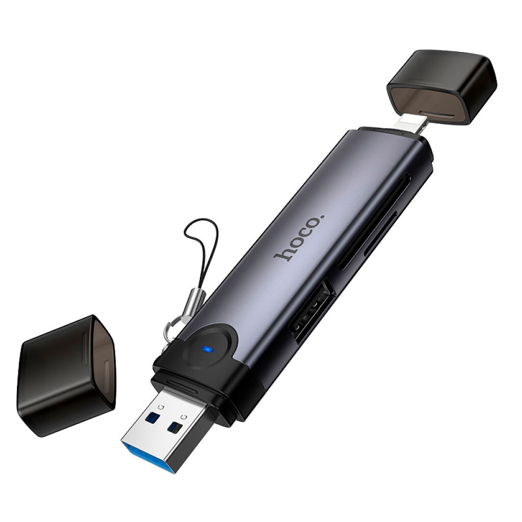 Картридер Hoco HB56A Victory, Серый - № 1 Картридер Hoco HB56A Victory, Серый - № 1