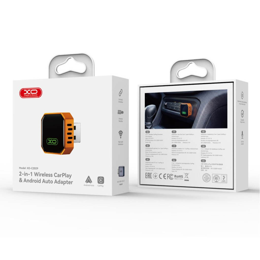 Адаптер CarPlay XO CZ029, Оранжевый - № 9 Адаптер CarPlay XO CZ029, Оранжевый - № 9