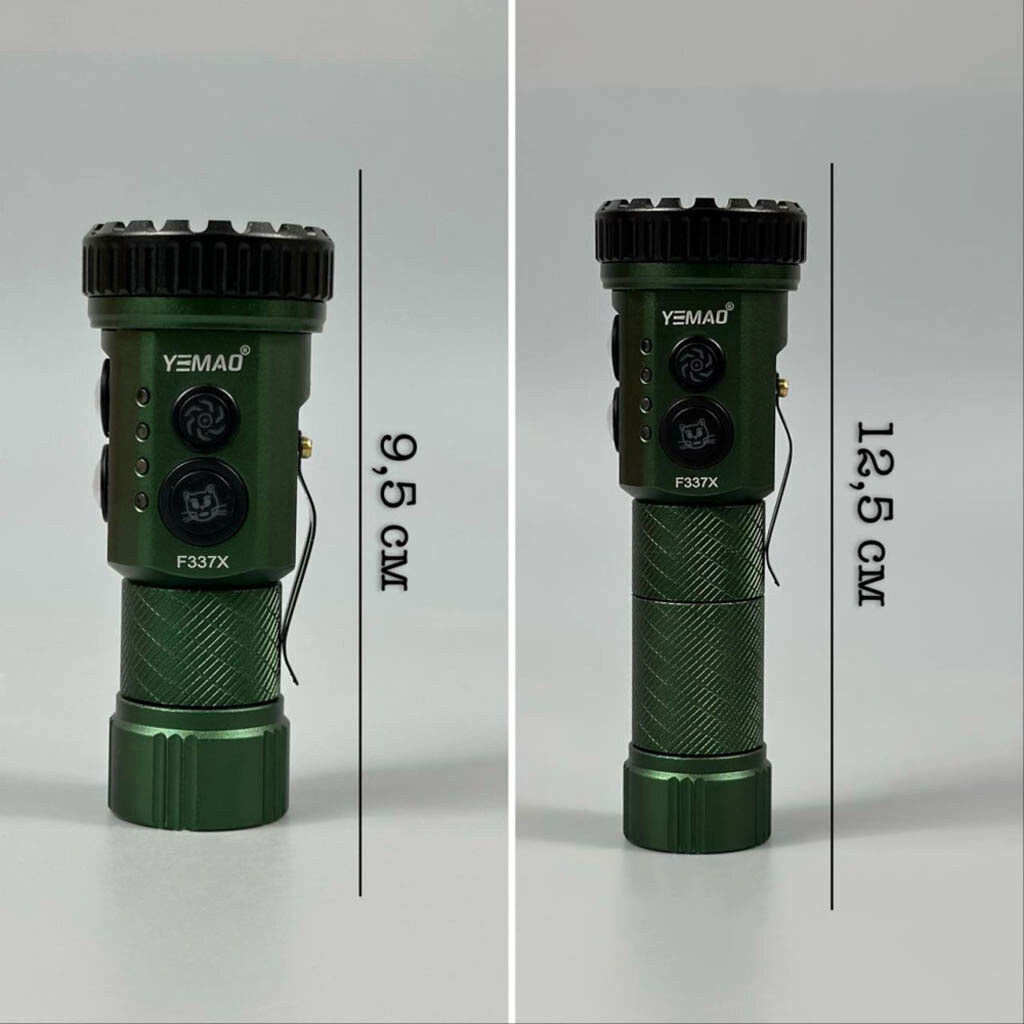 Фонарик Yemao YM-F337X, Зеленый - № 3 Фонарик Yemao YM-F337X, Зеленый - № 3