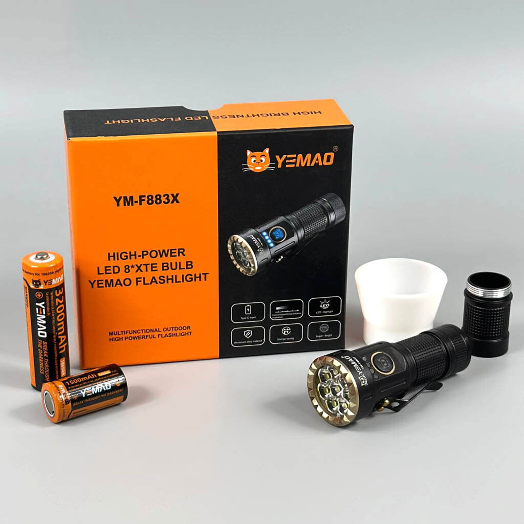 Фонарик Yemao YM-F883X, Черный - № 7 Фонарик Yemao YM-F883X, Черный - № 7