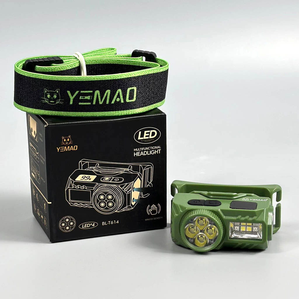Налобный фонарь Yemao YM-T614, Зеленый - № 9 Налобный фонарь Yemao YM-T614, Зеленый - № 9