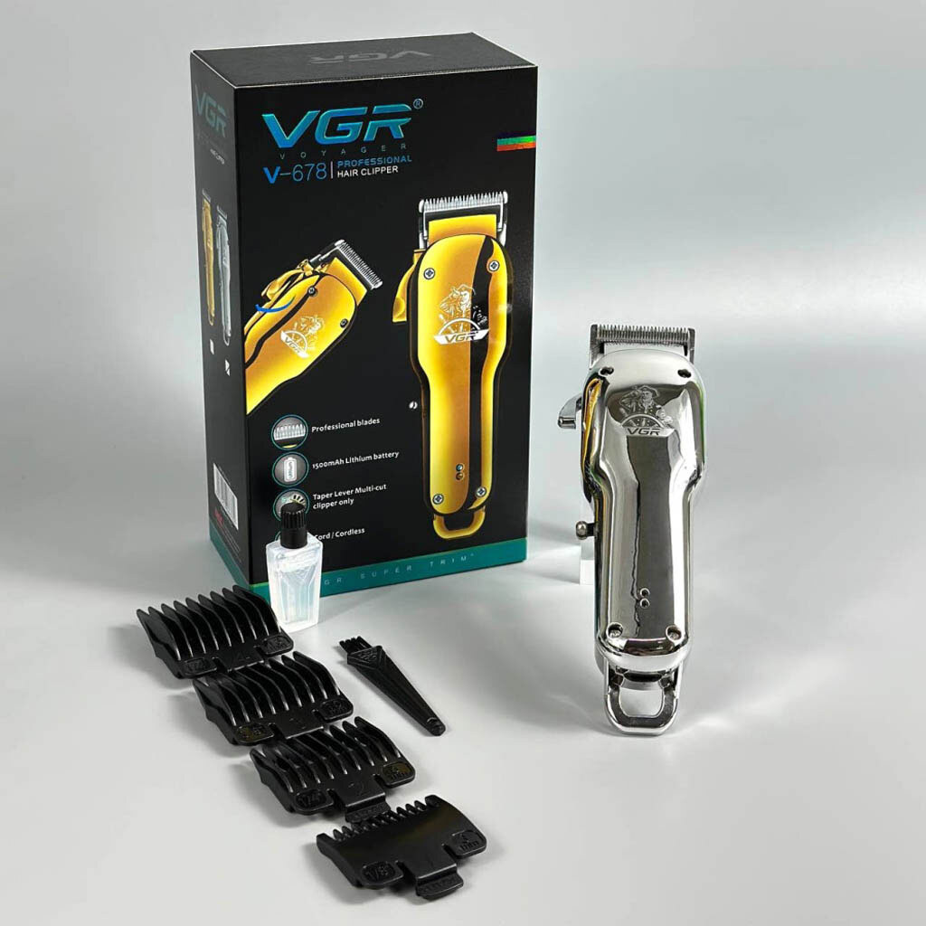 Машинка для стрижки VGR V-678, Серебряный - № 4 Машинка для стрижки VGR V-678, Серебряный - № 4