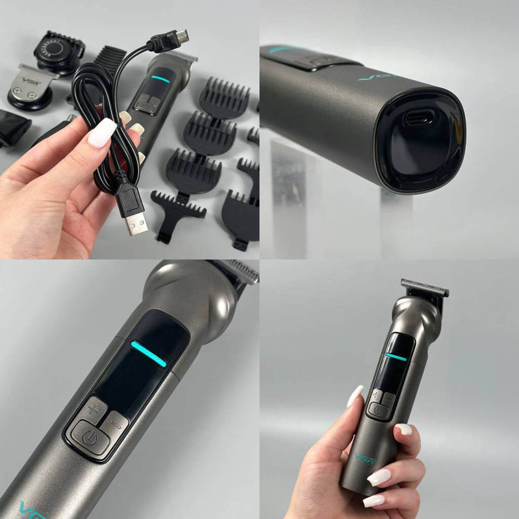 Машинка для стрижки VGR V-096, Срібний - № 7 Машинка для стрижки VGR V-096, Срібний - № 7
