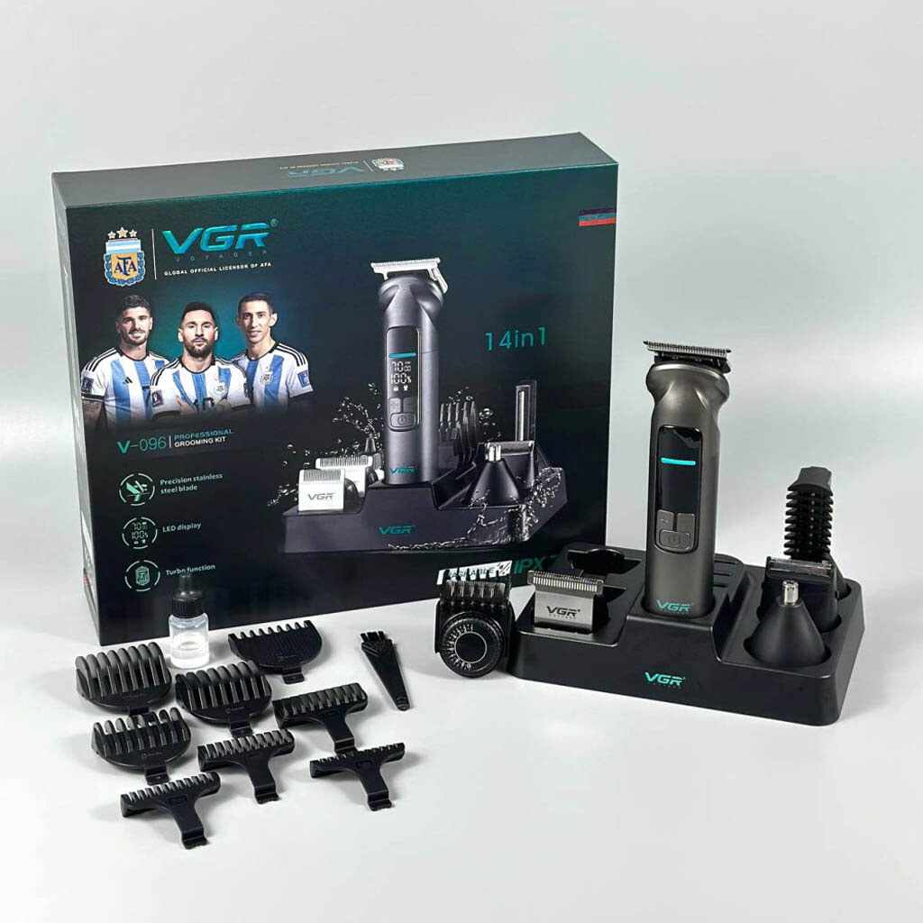Машинка для стрижки VGR V-096, Срібний - № 8 Машинка для стрижки VGR V-096, Срібний - № 8