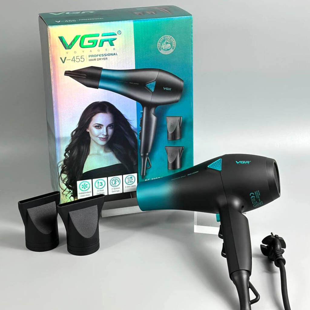 Фен VGR V-455, Зеленый - № 6 Фен VGR V-455, Зеленый - № 6