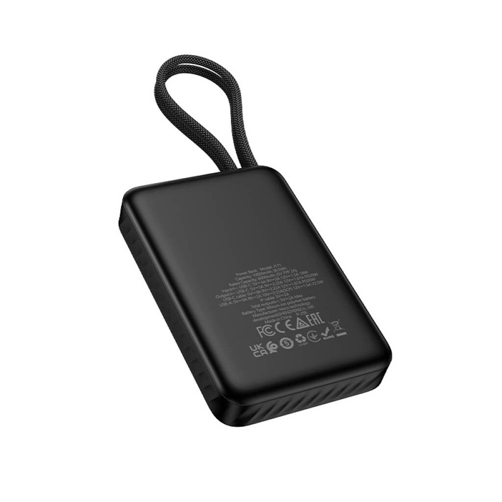 Портативная батарея (Power Bank) Hoco J171 Edge, 10000 mAh, Черный - № 4 Портативная батарея (Power Bank) Hoco J171 Edge, 10000 mAh, Черный - № 4