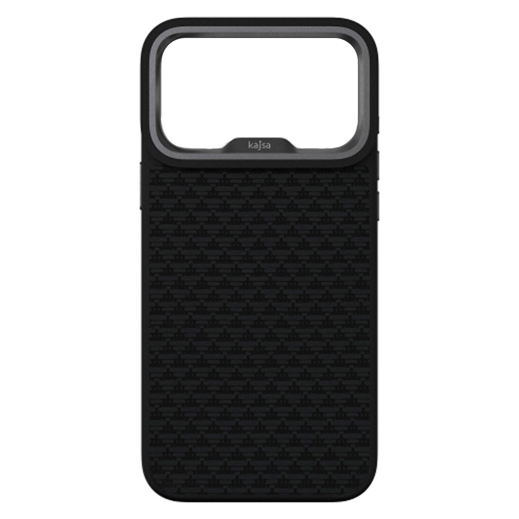Чехол (накладка) Apple iPhone 17 Pro, Kajsa Pyramid Pattern, MagSafe, Black O-Ring, Черный - № 1 Чехол (накладка) Apple iPhone 17 Pro, Kajsa Pyramid Pattern, MagSafe, Black O-Ring, Черный - № 1