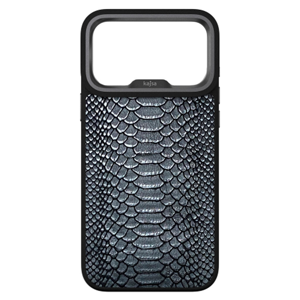 Чехол (накладка) Apple iPhone 17 Pro, Kajsa Snake Pattern, MagSafe, Black O-Ring, Черный - № 1 Чехол (накладка) Apple iPhone 17 Pro, Kajsa Snake Pattern, MagSafe, Black O-Ring, Черный - № 1