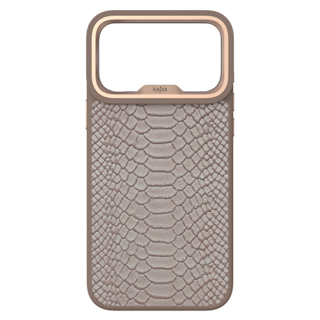 Чехол (накладка) Apple iPhone 17 Pro Max, Kajsa Snake Pattern, MagSafe, Desert Gold O-Ring, Золотой - № 1 Чехол (накладка) Apple iPhone 17 Pro Max, Kajsa Snake Pattern, MagSafe, Desert Gold O-Ring, Золотой - № 1