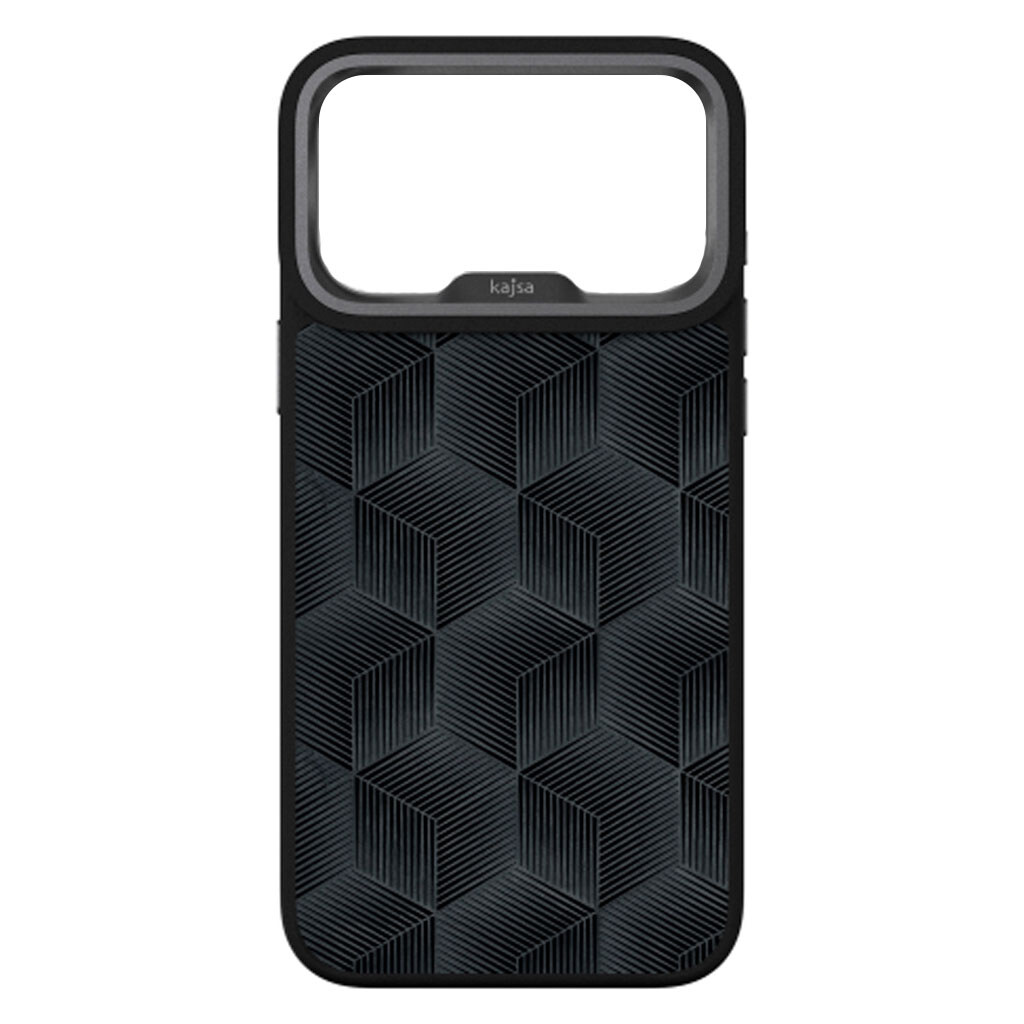 Чехол (накладка) Apple iPhone 17 Pro Max, Kajsa 3D Cube Pattern, MagSafe, Black O-Ring, Черный - № 1 Чехол (накладка) Apple iPhone 17 Pro Max, Kajsa 3D Cube Pattern, MagSafe, Black O-Ring, Черный - № 1