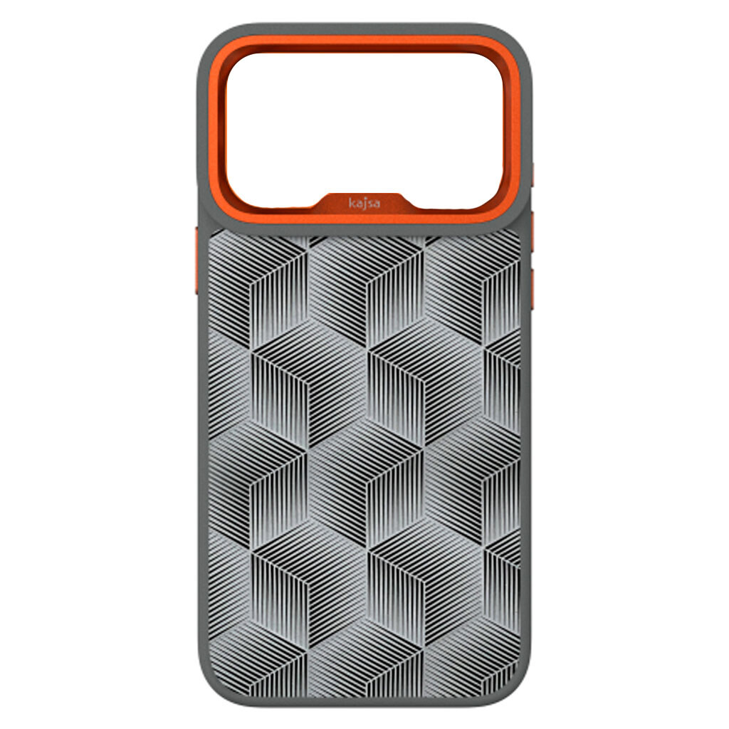 Чехол (накладка) Apple iPhone 17 Pro Max, Kajsa 3D Cube Pattern, MagSafe, Mix O-Ring, Серый - № 1 Чехол (накладка) Apple iPhone 17 Pro Max, Kajsa 3D Cube Pattern, MagSafe, Mix O-Ring, Серый - № 1