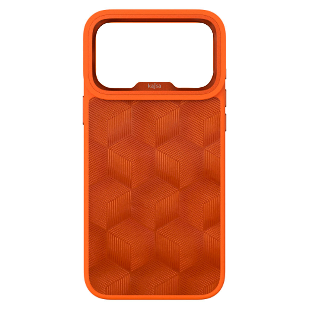 Чохол (накладка) Apple iPhone 17 Pro, Kajsa 3D Cube Pattern, Orange Plus O-Ring, MagSafe, Помаранчевий - № 1 Чохол (накладка) Apple iPhone 17 Pro, Kajsa 3D Cube Pattern, Orange Plus O-Ring, MagSafe, Помаранчевий - № 1