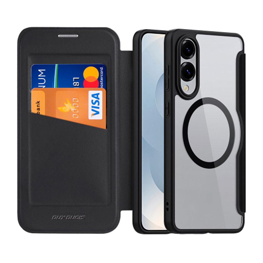 Чехол (книжка) Samsung Galaxy S25 Edge, Dux Ducis Skin X Pro, MagSafe, Черный - № 1 Чехол (книжка) Samsung Galaxy S25 Edge, Dux Ducis Skin X Pro, MagSafe, Черный - № 1