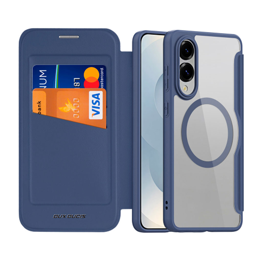 Чехол (книжка) Samsung Galaxy S25 Edge, Dux Ducis Skin X Pro, MagSafe, Синий - № 1 Чехол (книжка) Samsung Galaxy S25 Edge, Dux Ducis Skin X Pro, MagSafe, Синий - № 1