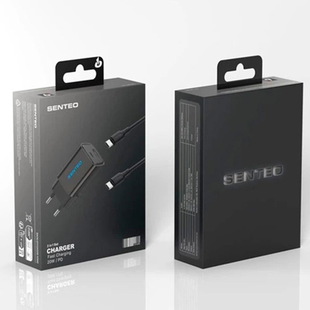 СЗУ SENTEO S-03C, С кабелем, Type-C, Черный - № 3 СЗУ SENTEO S-03C, С кабелем, Type-C, Черный - № 3
