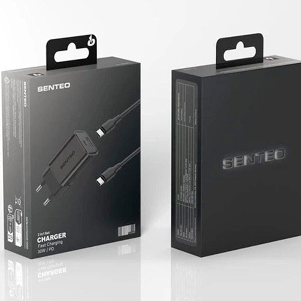 СЗУ SENTEO S-04C, С кабелем, Type-C, Черный - № 3 СЗУ SENTEO S-04C, С кабелем, Type-C, Черный - № 3