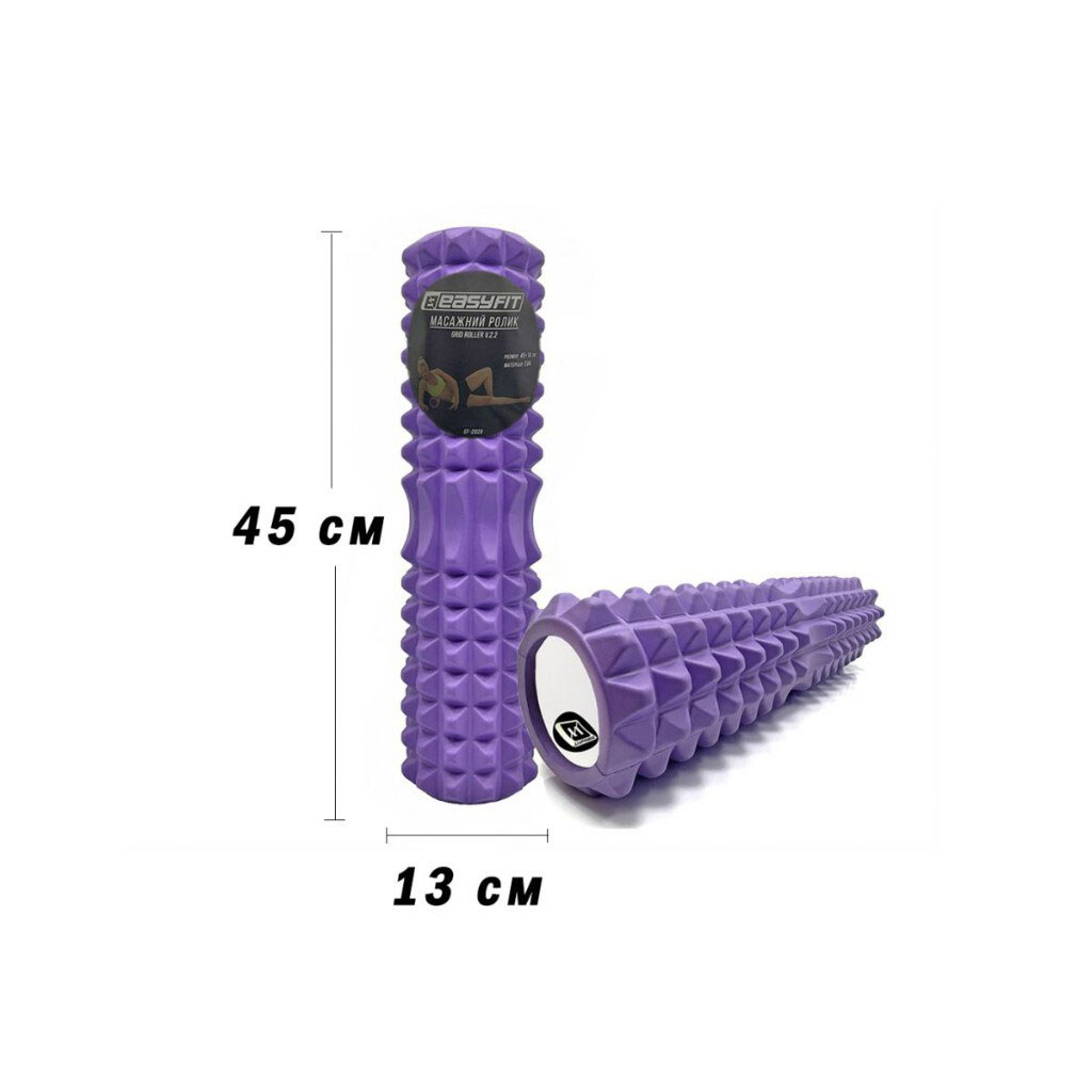 Массажный ролик EasyFit Grid Roller, 45 см, v.2.2, EasyFit - № 3 Массажный ролик EasyFit Grid Roller, 45 см, v.2.2, EasyFit - № 3