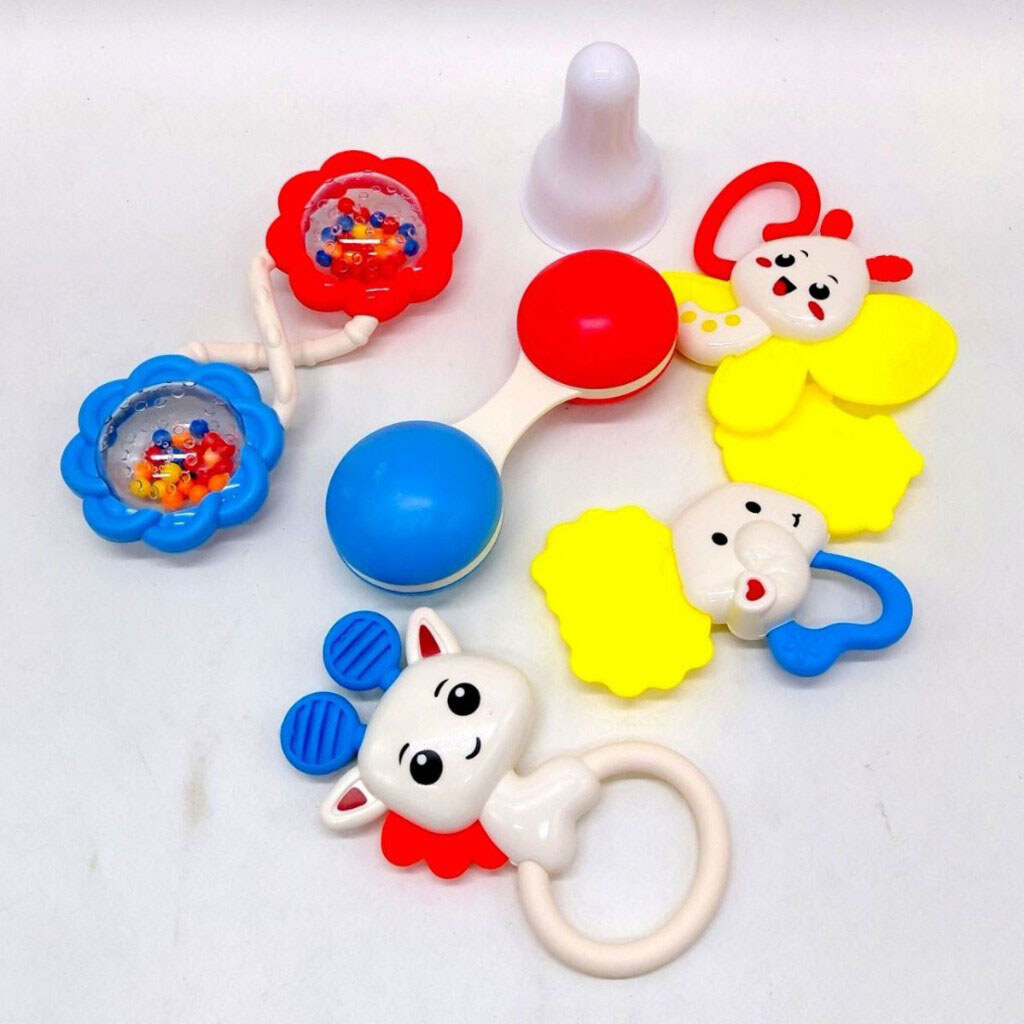 Набор погремушек, в колбе, 5 шт., р.10x10x27 см, Yg Toys - № 3 Набор погремушек, в колбе, 5 шт., р.10x10x27 см, Yg Toys - № 3