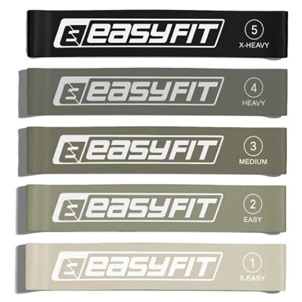 Набор резинок для фитнеса, 5 шт., 5 уровней тяжести, EasyFit - № 1 Набор резинок для фитнеса, 5 шт., 5 уровней тяжести, EasyFit - № 1