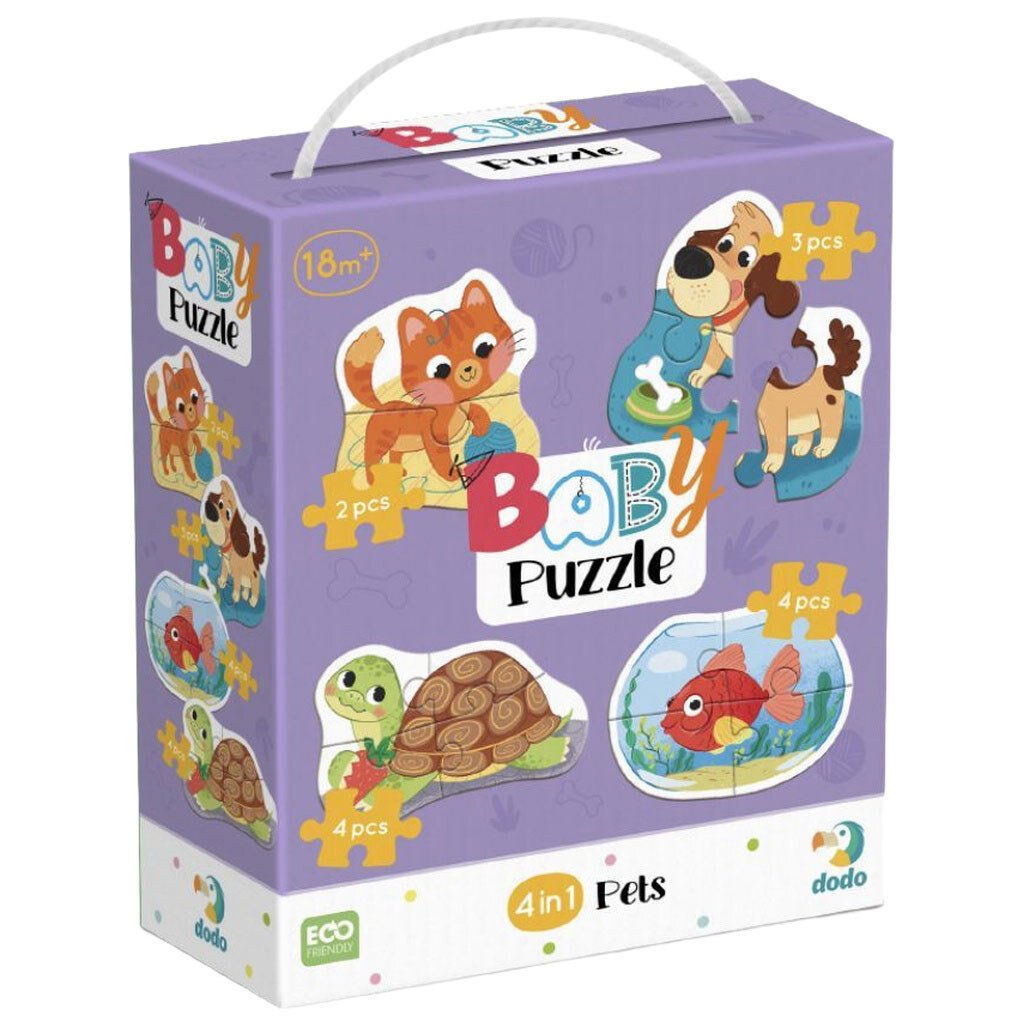Головоломка 4 в 1 Baby puzzle. Домашні тварини, Dodo - № 1 Головоломка 4 в 1 Baby puzzle. Домашні тварини, Dodo - № 1