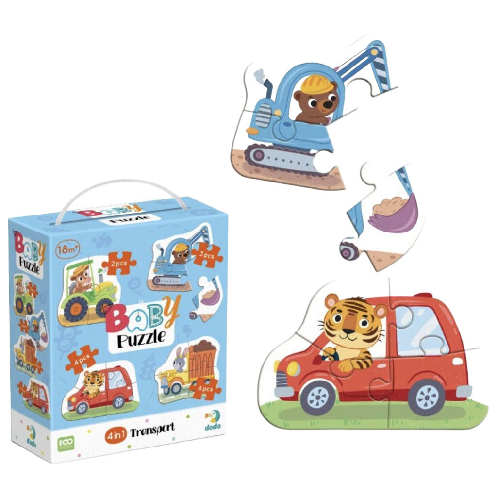 Пазл 4 в 1 Baby puzzle. Транспорт, Dodo - № 2 Пазл 4 в 1 Baby puzzle. Транспорт, Dodo - № 2