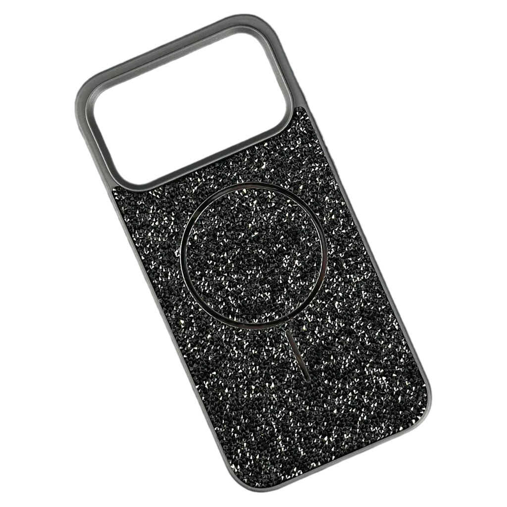 Чехол (накладка) Apple iPhone 17 Pro Max, Swarovski Diamonds, MagSafe, Черный - № 1 Чехол (накладка) Apple iPhone 17 Pro Max, Swarovski Diamonds, MagSafe, Черный - № 1