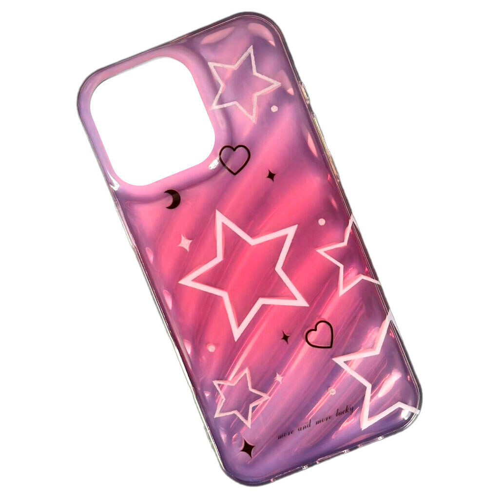 Чохол (накладка) Apple iPhone 14, Pink Stars, Wave Dream, Малюнок - № 1 Чохол (накладка) Apple iPhone 14, Pink Stars, Wave Dream, Малюнок - № 1
