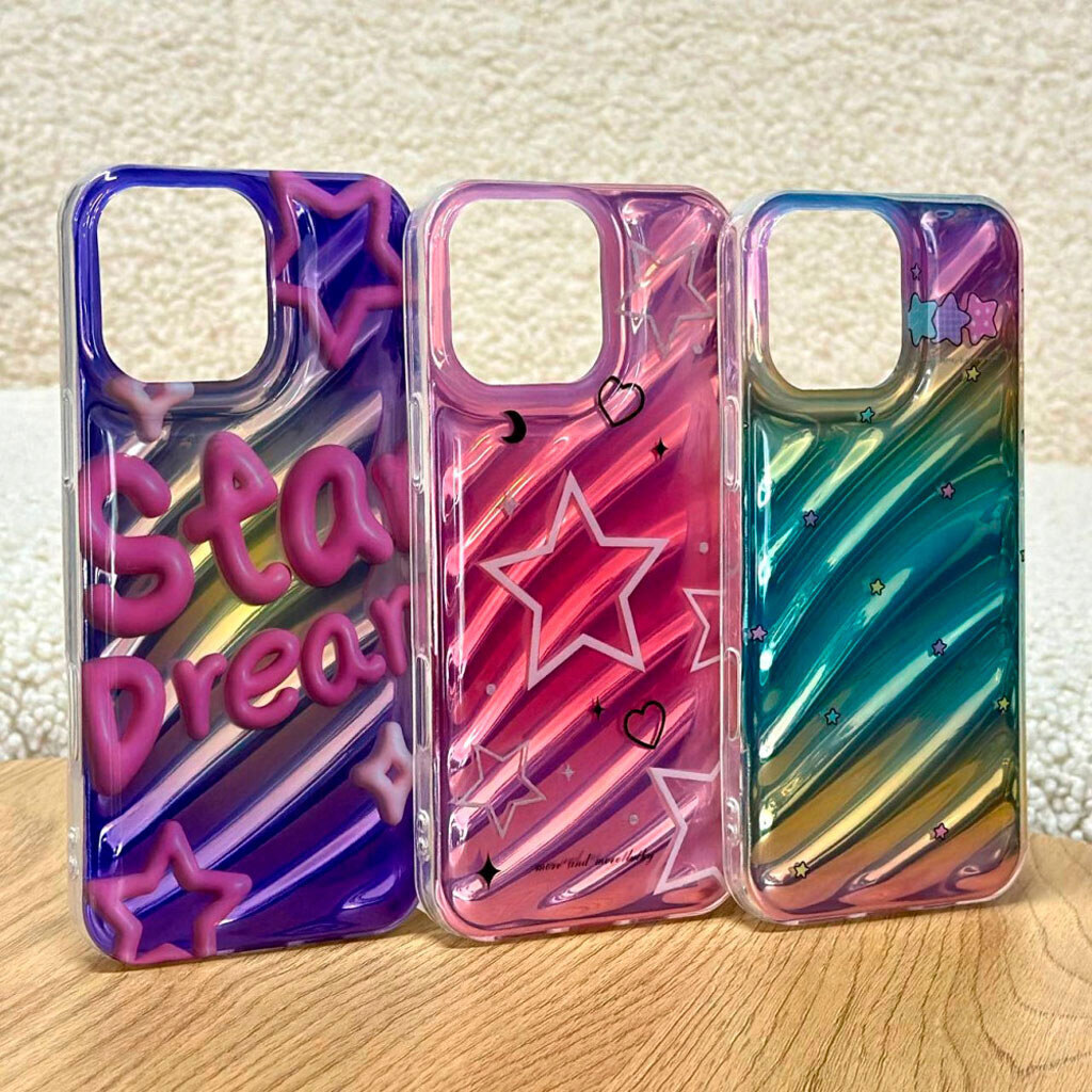 Чохол (накладка) Apple iPhone 14, Pink Stars, Wave Dream, Малюнок - № 3 Чохол (накладка) Apple iPhone 14, Pink Stars, Wave Dream, Малюнок - № 3