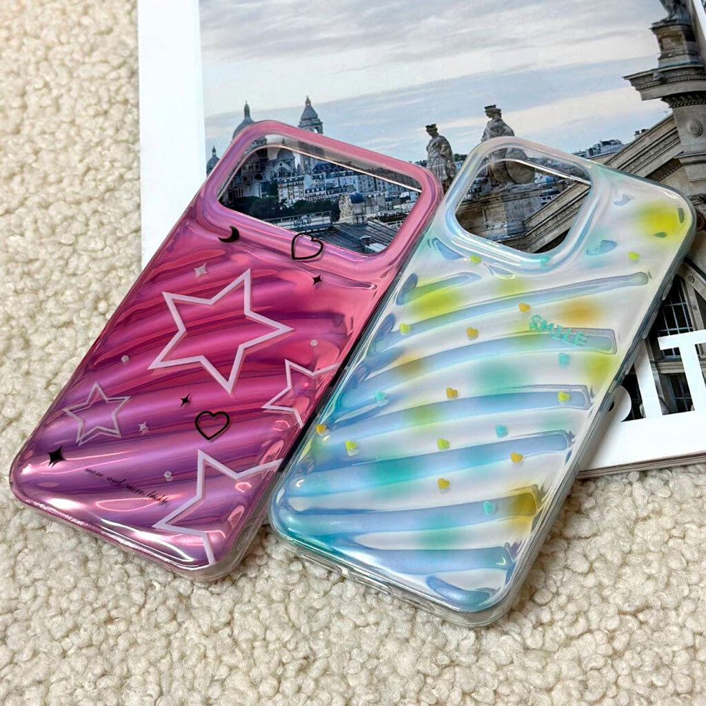 Чохол (накладка) Apple iPhone 14, Pink Stars, Wave Dream, Малюнок - № 6 Чохол (накладка) Apple iPhone 14, Pink Stars, Wave Dream, Малюнок - № 6