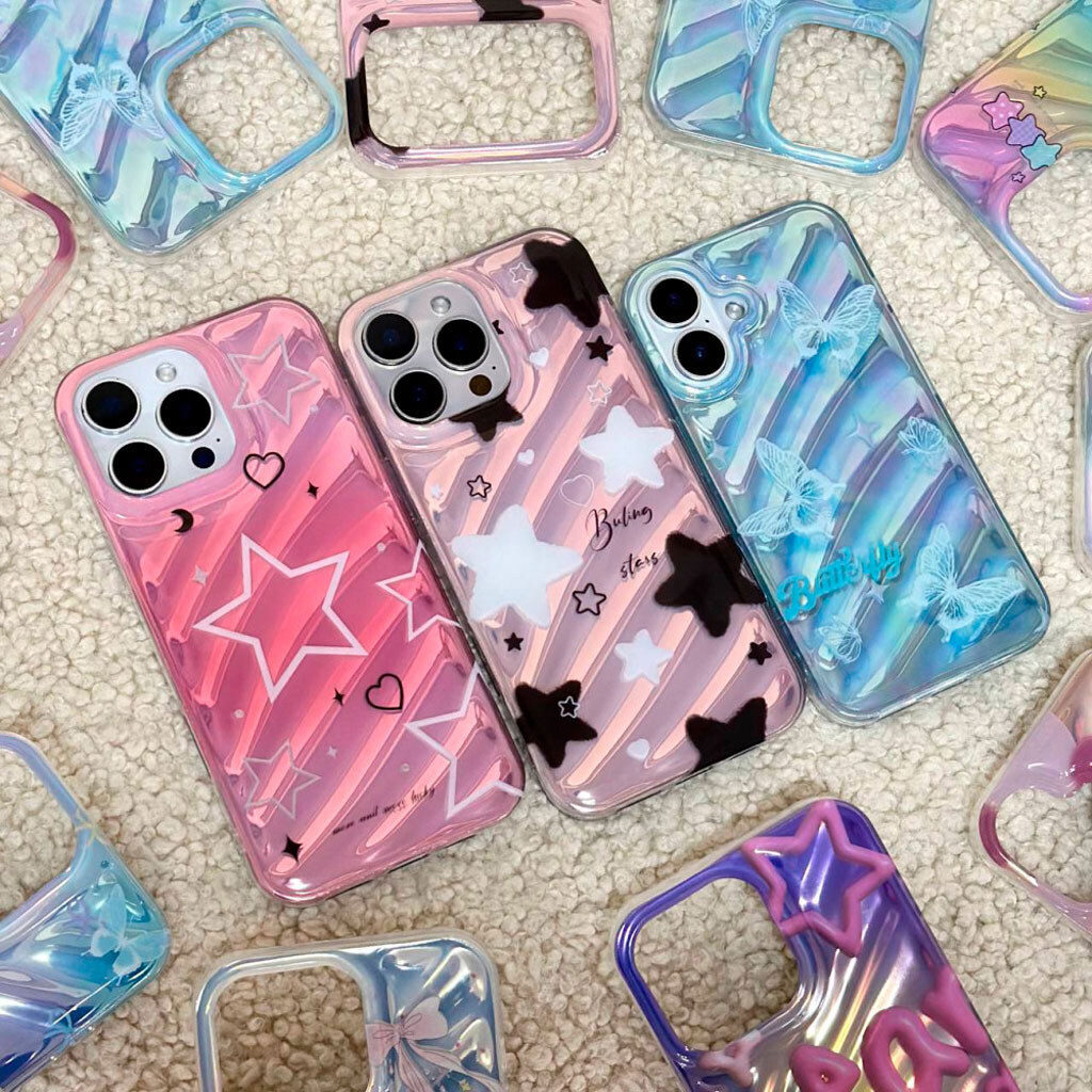 Чохол (накладка) Apple iPhone 14, Pink Stars, Wave Dream, Малюнок - № 7 Чохол (накладка) Apple iPhone 14, Pink Stars, Wave Dream, Малюнок - № 7