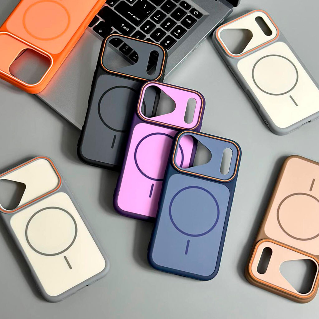Чохол (накладка) Apple iPhone 15, Air Beats Matte Split Line, MagSafe, Чорний - № 5 Чохол (накладка) Apple iPhone 15, Air Beats Matte Split Line, MagSafe, Чорний - № 5