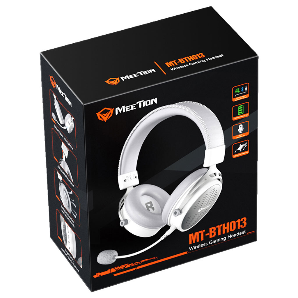 Bluetooth-гарнітура Meetion MT-BTH013-B, З мікрофоном, Стерео, Сірий - № 7 Bluetooth-гарнітура Meetion MT-BTH013-B, З мікрофоном, Стерео, Сірий - № 7