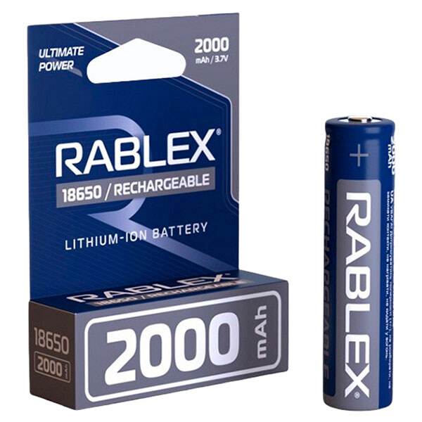 Акумулятор Rablex 18650, 2000 mAh - № 2 Акумулятор Rablex 18650, 2000 mAh - № 2