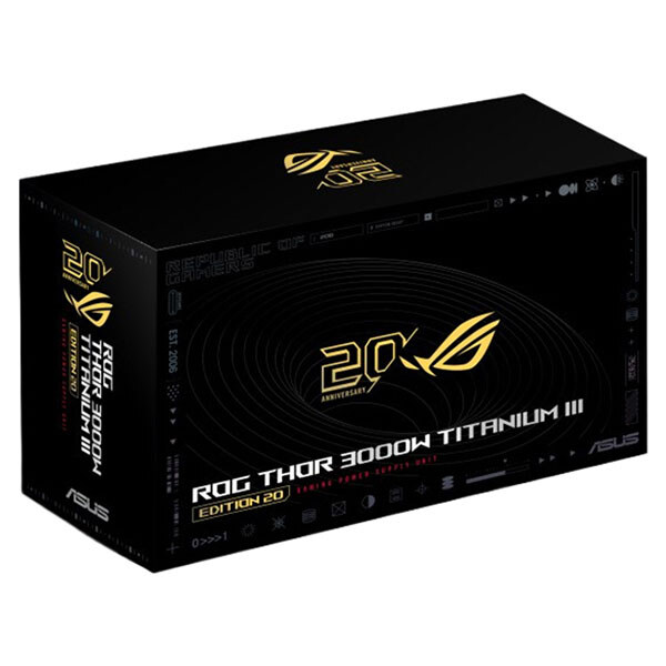 Блок живлення для корпусів Asus ROG Thor Titanium III Edition 20, Чорний - № 8 Блок живлення для корпусів Asus ROG Thor Titanium III Edition 20, Чорний - № 8