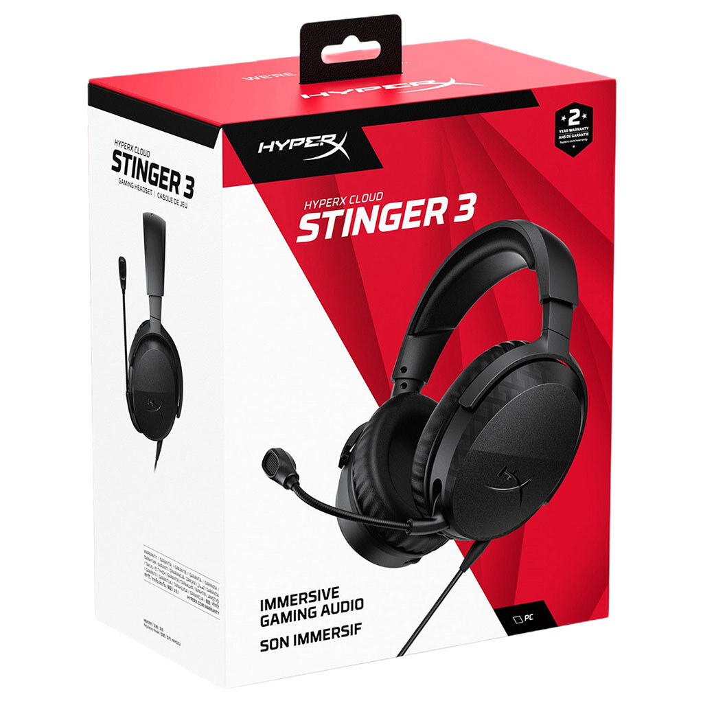 Навушники HyperX Cloud Stinger 3, З мікрофоном, Чорний - № 11 Навушники HyperX Cloud Stinger 3, З мікрофоном, Чорний - № 11