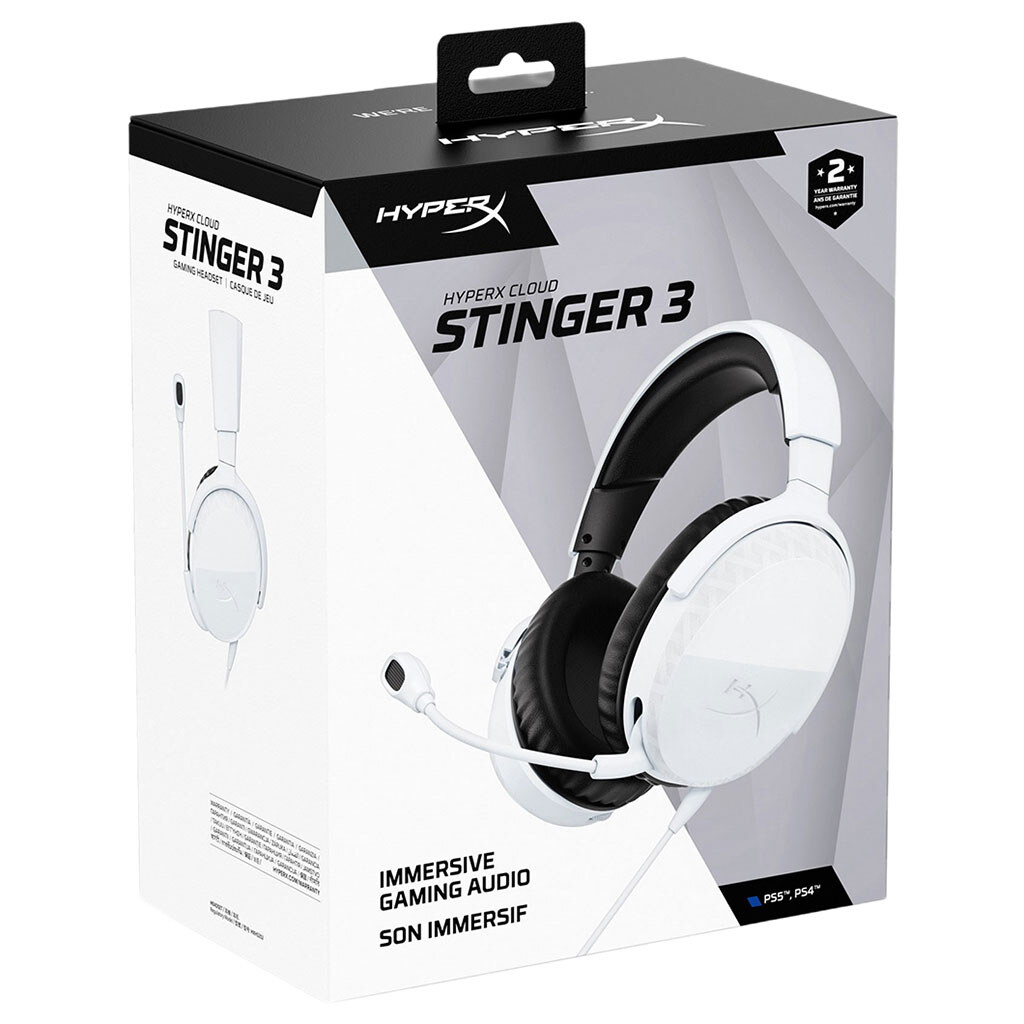 Навушники HyperX Cloud Stinger 3, З мікрофоном, Білий - № 8 Навушники HyperX Cloud Stinger 3, З мікрофоном, Білий - № 8