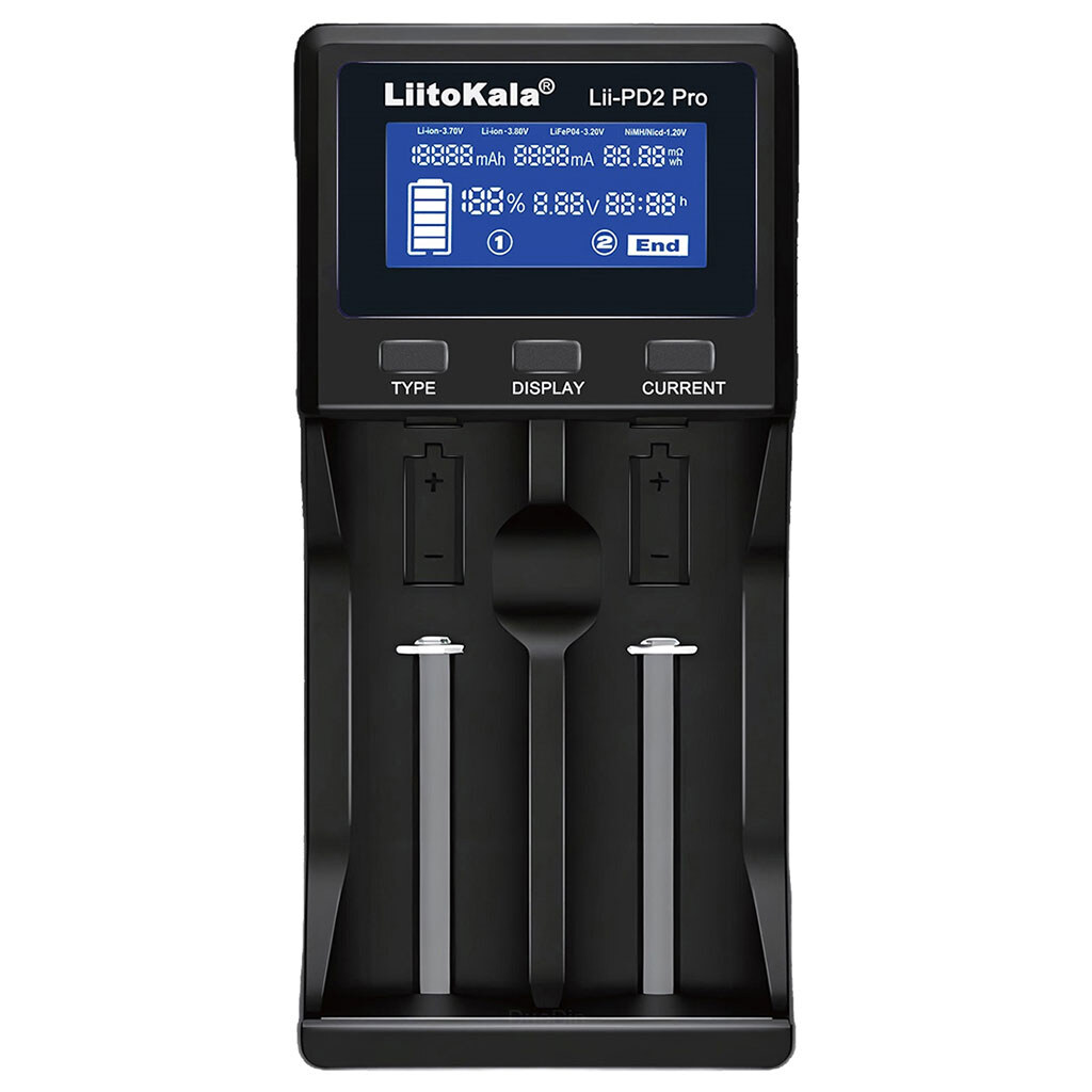 Зарядний пристрій Liitokala Lii-PD2 Pro, Чорний - № 1 Зарядний пристрій Liitokala Lii-PD2 Pro, Чорний - № 1