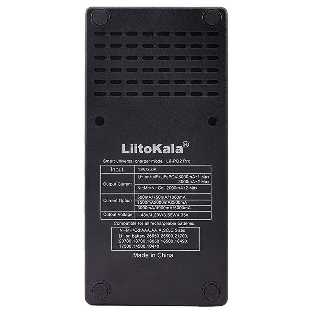 Зарядний пристрій Liitokala Lii-PD2 Pro, Чорний - № 2 Зарядний пристрій Liitokala Lii-PD2 Pro, Чорний - № 2
