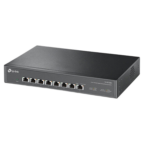 Коммутатор сетевой TP-Link TL-SX1008, Черный - № 3 Коммутатор сетевой TP-Link TL-SX1008, Черный - № 3