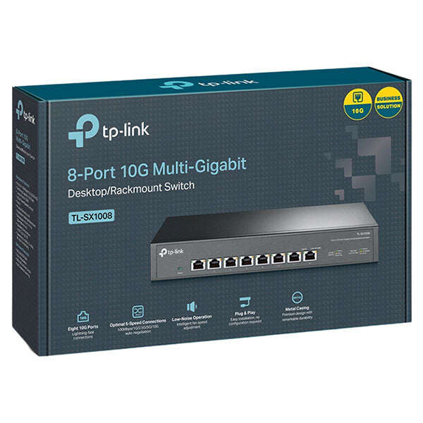 Коммутатор сетевой TP-Link TL-SX1008, Черный - № 5 Коммутатор сетевой TP-Link TL-SX1008, Черный - № 5
